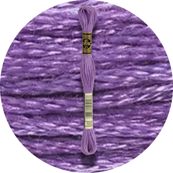 DMC Mouliné Spécial 25 Broderigarn, Ensfarvet, Blå/Lilla nuancer